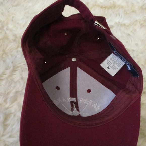 PARIS FRANCE Burgundy 100% Cotton Hat/Cap - Picture 7 of 8